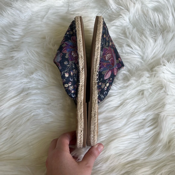 Vintage Havana size 11 NWOT karlie blue floral sandal slip ons boho summer - Picture 6 of 15